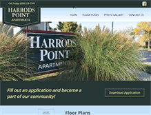 Tablet Screenshot of harrodspointapartments.com